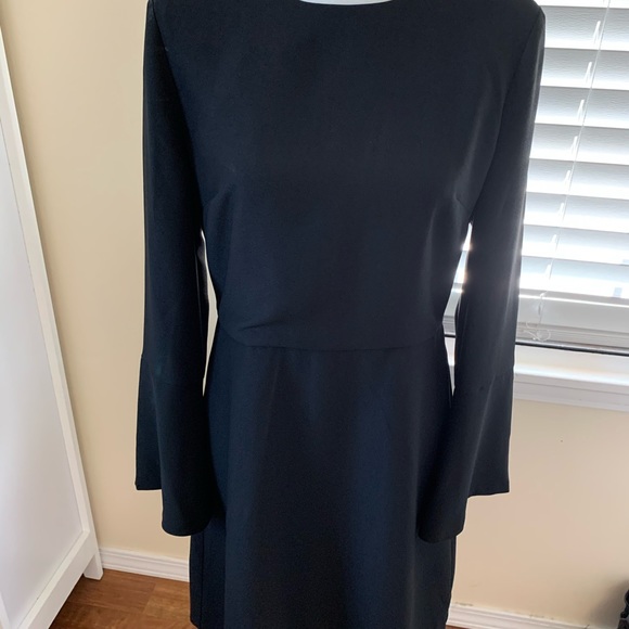 Banana Republic Black Long Sleeve Shift Dress - Picture 3 of 5